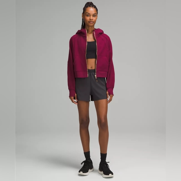 NWT Lululemon Scuba Oversized Full-Zip Hoodie Deep Luxe/Gold XS/S - Picture 2 of 9